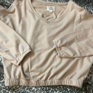 Cream Long Sleeve Top